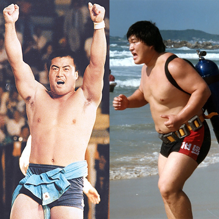 △ 과거 수 차례 천하장사에 오른 뒤 현재 방송인으로 활동 중인 이만기(좌측), 강호동(우측)의 모습/사진=오승혁 기자(자료 편집)