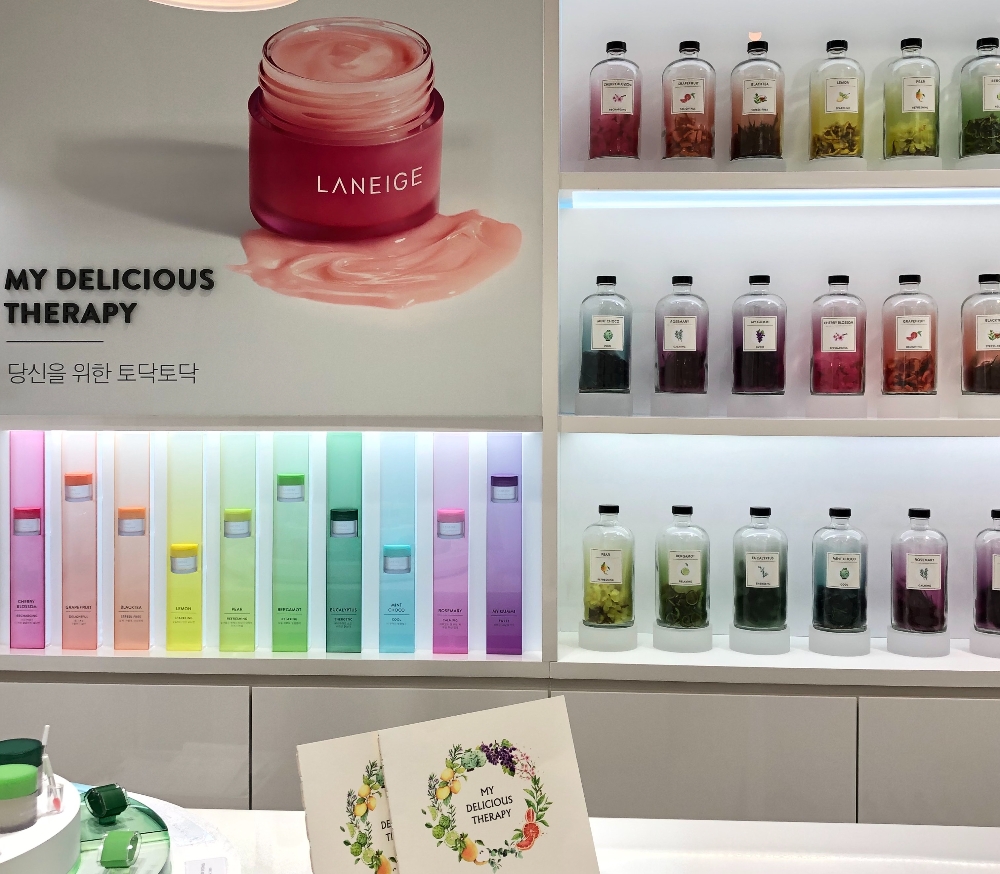 '마이 딜리셔스 테라피'를 운영하는 명동 라네즈 플래그십 스토어 내부. /사진=구혜린 기자