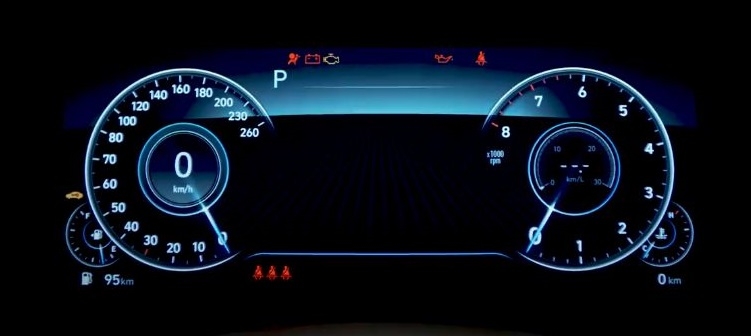 현대차가 공개한 그랜저IG 부분변경 디지털 클러스터.