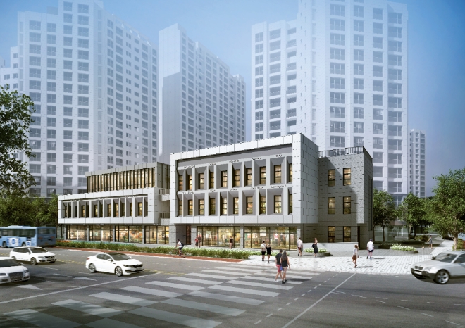 고덕 센트럴 아이파크 상가 투시도. /사진=HDC현대산업개발.