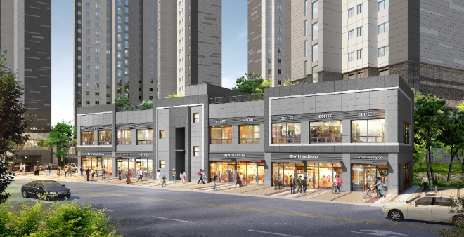 밀양강 푸르지오 상가 투시도. 제공=대우건설