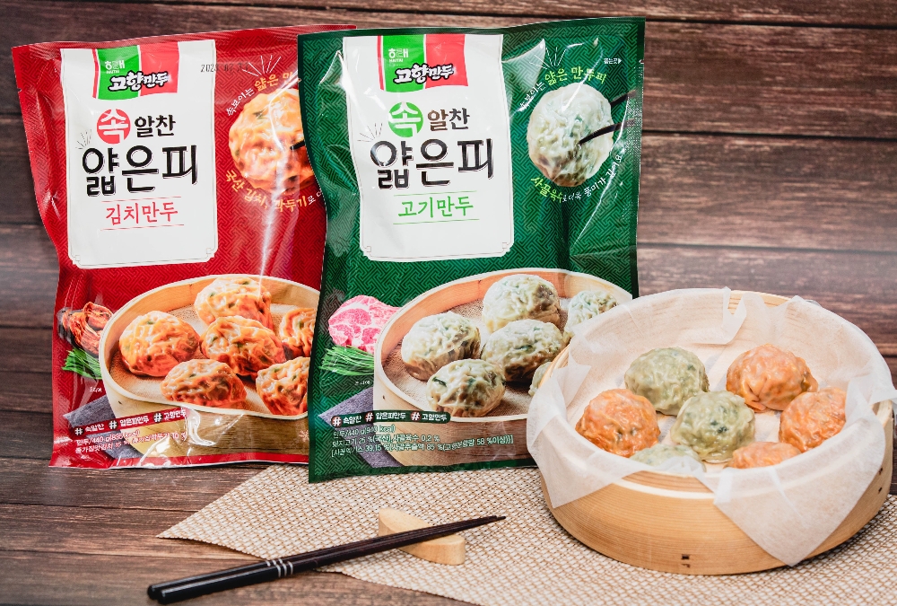 풀무원 얇은피 만두 인기에 해태제과도 편승