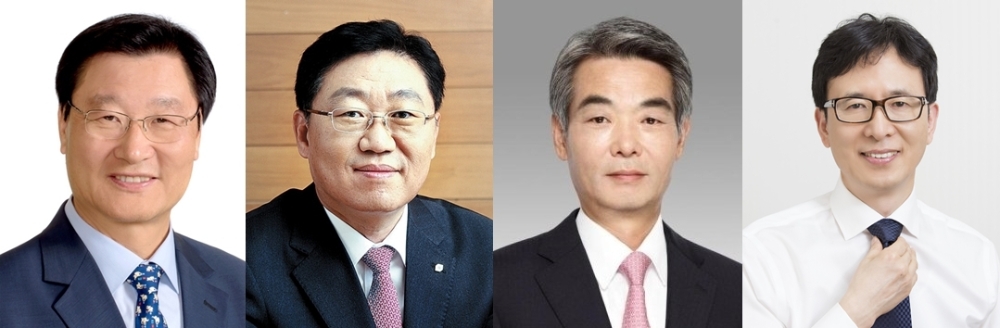 ▲(왼쪽부터) 정기승 KTB자산운용 부회장, 나재철 대신증권 대표이사, 신성호 전 IBK투자증권 대표이사, 서재익 하나금융투자 전무.