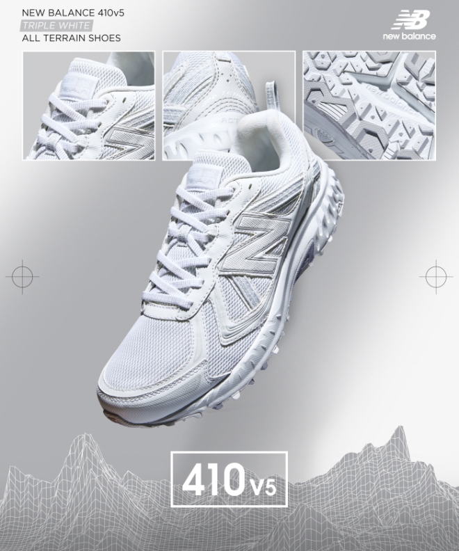 뉴발란스는 감각적인 도시 감성과 활동적인 아웃도어 감성이 만난 트레일화 ‘ML703’과 트레일 러닝화 ‘MT410v5’를 출시한다. /사진=뉴발란스.