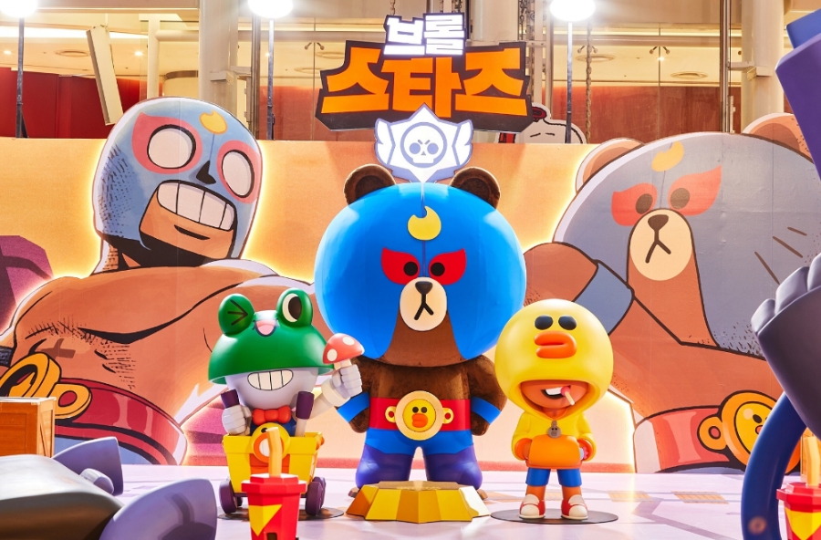 브롤스타즈, 라인프렌즈 협업 잠실 롯데월드몰 팝업스토어 모습/사진=라인프렌즈