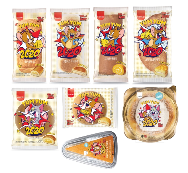 SPC삼립은 SPC그룹 신년 프로젝트 ‘해피(HAPPY) 2020’의 일환으로 ‘톰과 제리’ 캐릭터 제품 8종을 출시했다. /사진=SPC그룹.