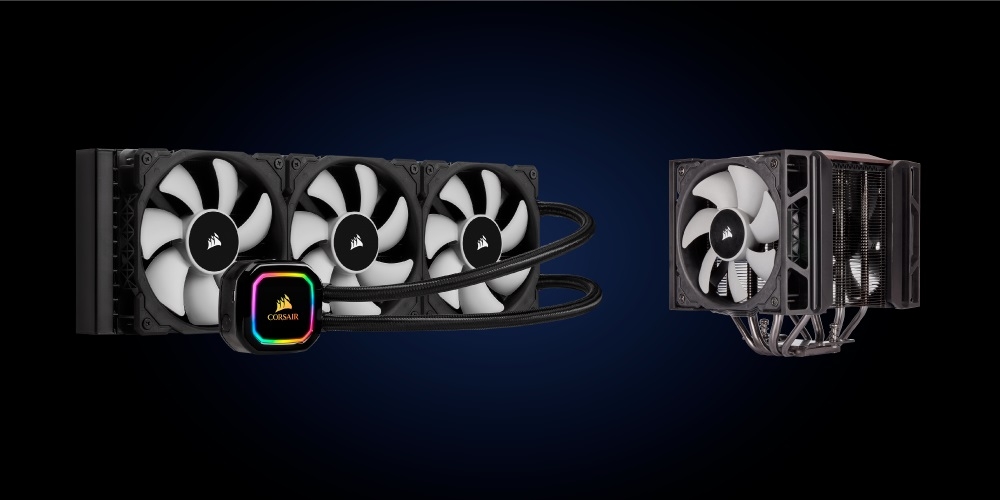 커세어 A500 듀얼 팬 CPU 쿨러/사진=오승혁 기자(커세어 자료 편집)