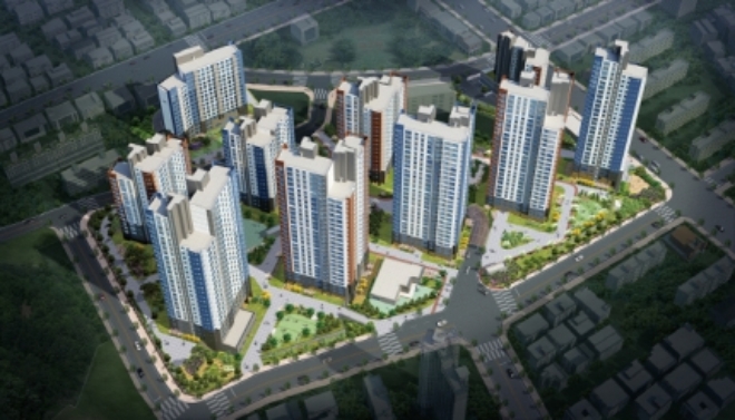 부평두산위브 더파크 조감도.