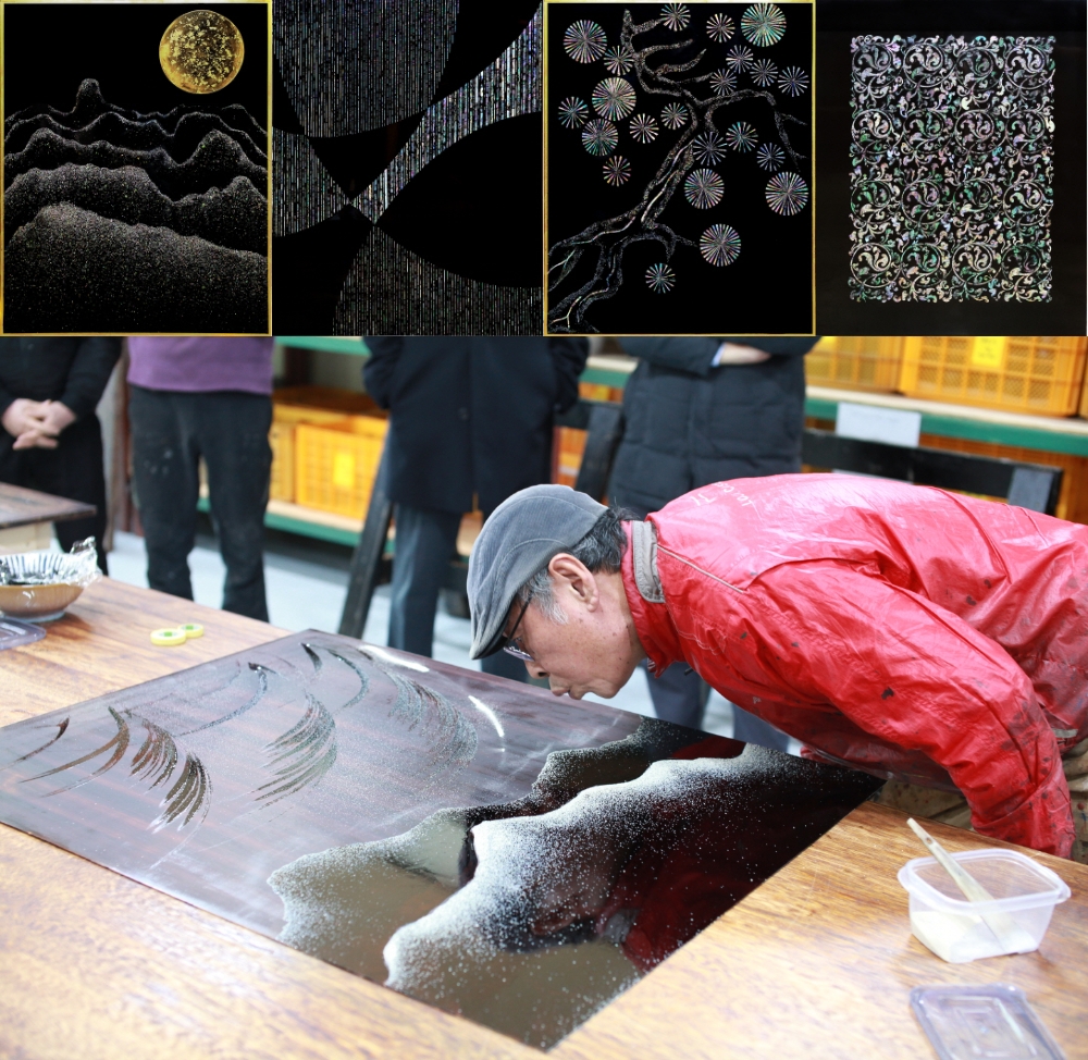 티센크루프 엘리베이터의 4종 작품과 장인의 작업 모습/사진=티센크루프