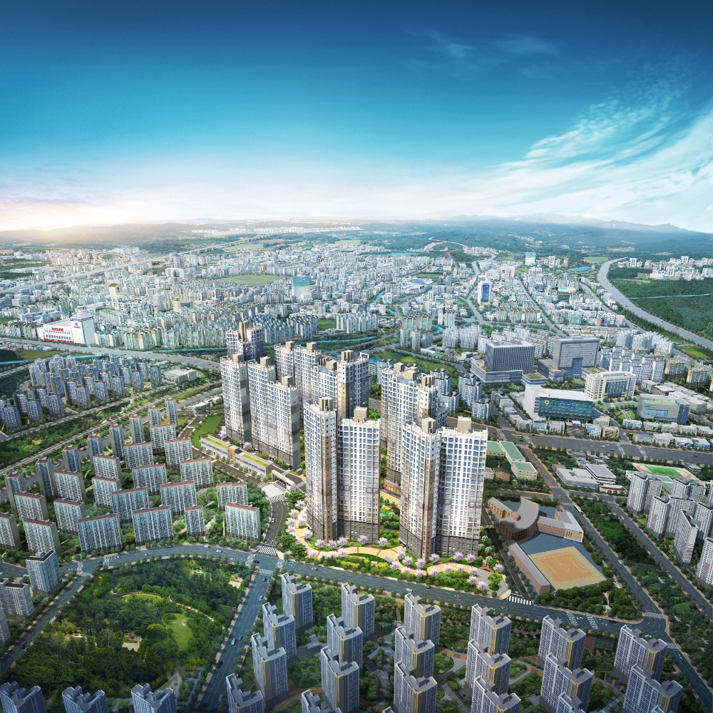 청당 서희스타힐스 광역 조감도.〈사진=브릭커뮤니케이션 제공〉