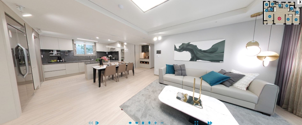 9일 공개된 한라 비발디 트레비앙 사이버 견본주택 (84㎡A형) 내부 정경