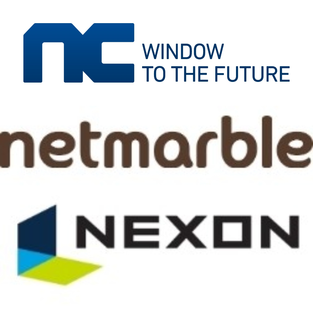 엔씨소프트, 넷마블, 넥슨 로고/사진=엔씨소프트, 넷마블, 넥슨