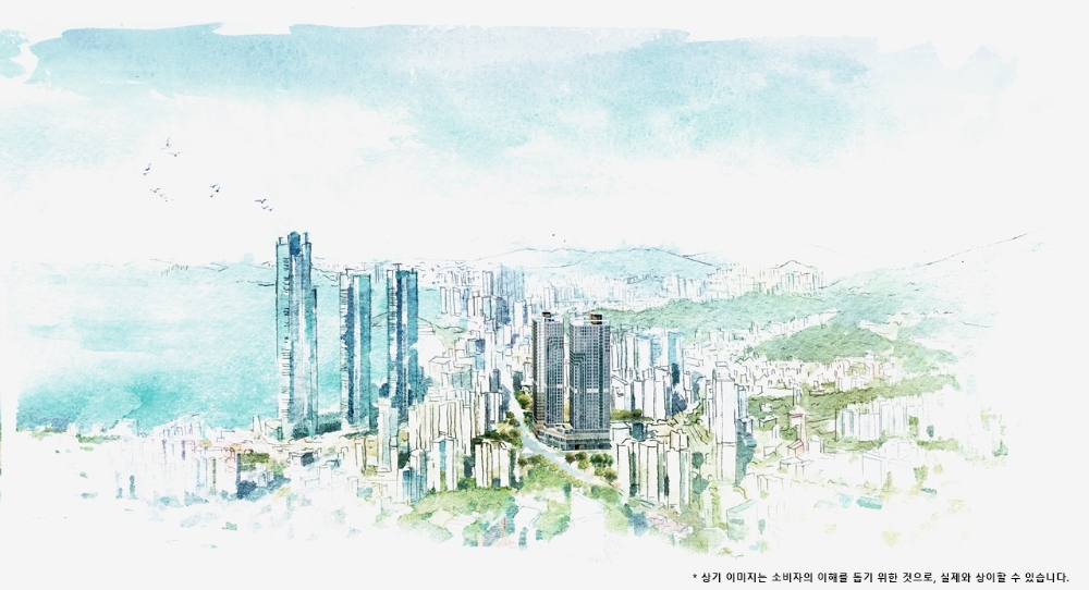 해운대 중동 스위첸 스케치 이미지