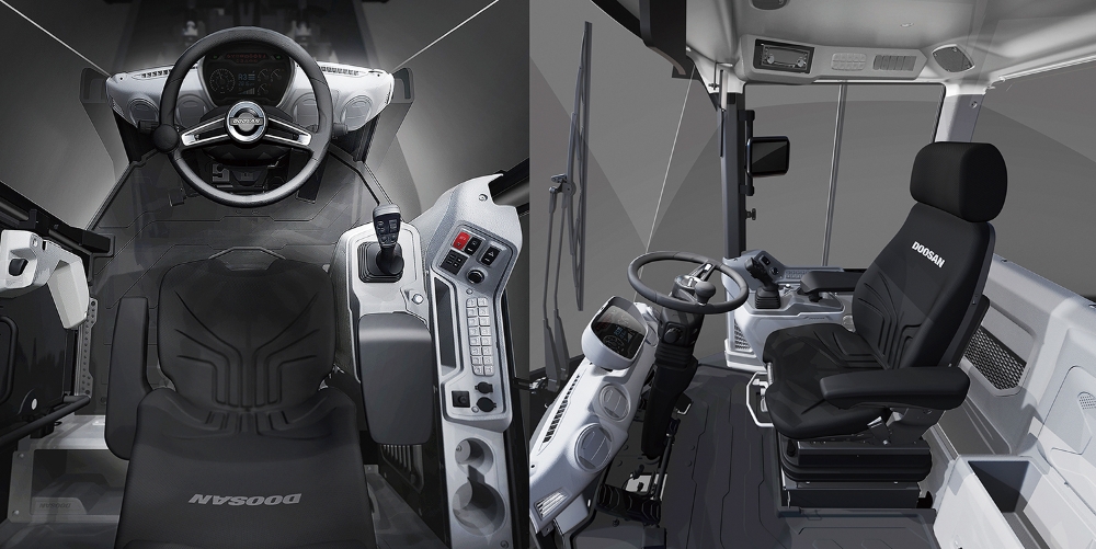 두산인프라코어 차세대 휠로더 DL-7 내부 이미지/사진=두산인프라코어