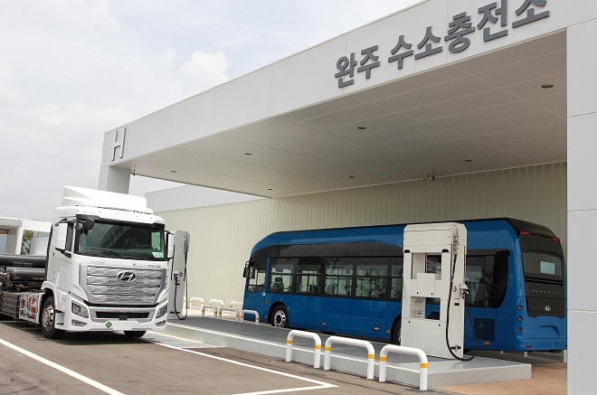 상용차 수소충전소 전경.