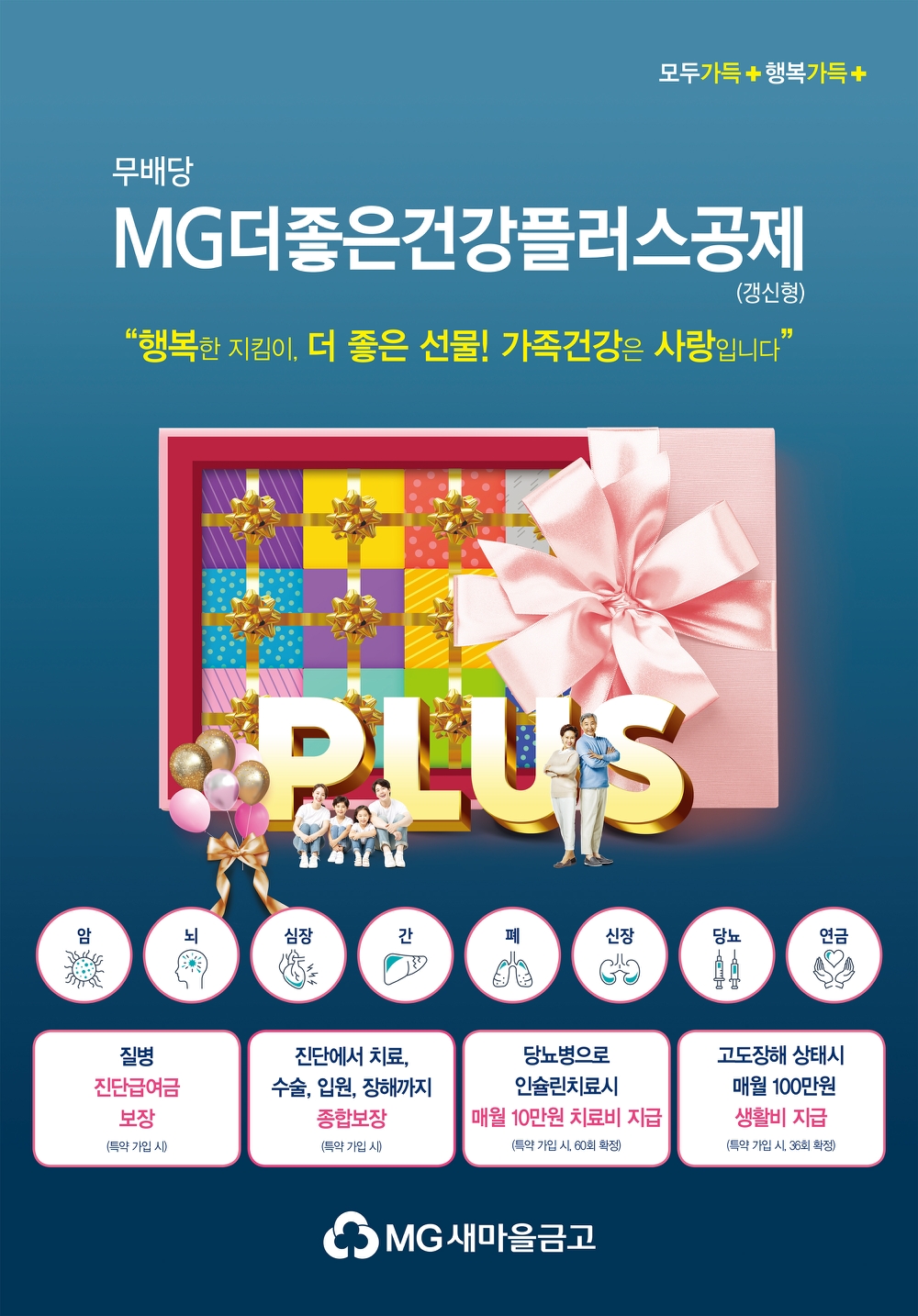 새마을금고, 다양한 특약 자유 설계 가능한 ‘무배당 MG 더좋은 건강플러스공제’ 출시