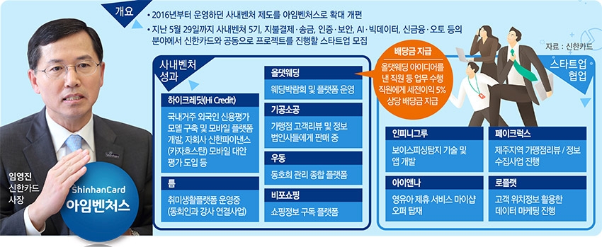 임영진 대표, 신한카드 사내벤처 혁신성장 주도