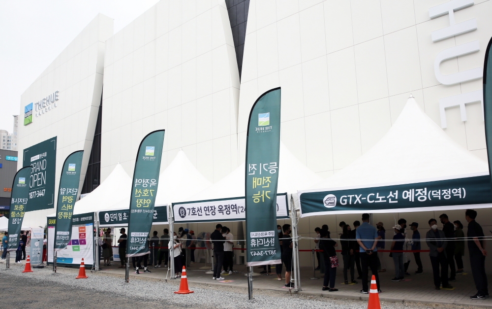 양주 옥정신도시 한신더휴 견본주택 외부사진