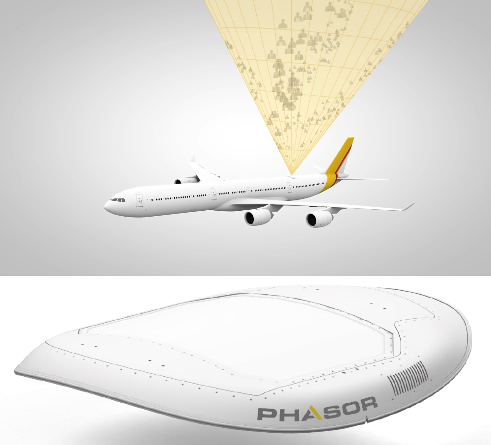 (위)페이저 솔루션사의 전자식 빔 조향 안테나(ESA), (아래)페이저 솔루션사의 전자식 빔 조향 안테나(ESA) 시제품/사진=한화시스템