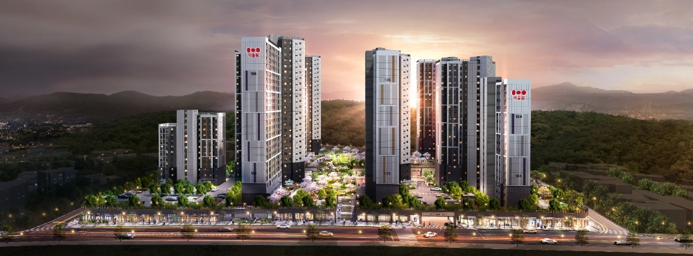 청수행정타운 금호어울림 야경투시도