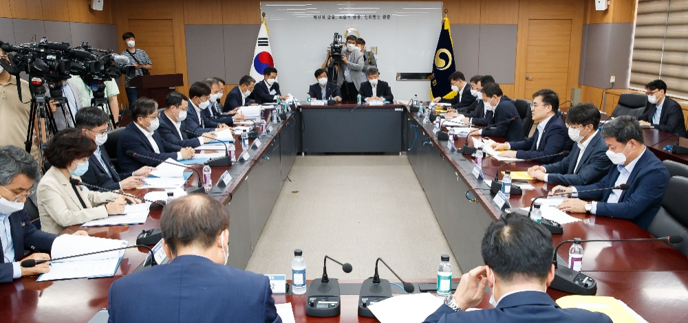 금융위원회와 금융감독원은 2일 서울 종로구 정부서울청사에서 유관기관 관계자들과 금융소비자 피해 집중분야 전면점검 합동회의를 진행했다. 손병두 부위원장이 모두발언을 하고 있다. / 사진= 금융위원회(2020.07.02)