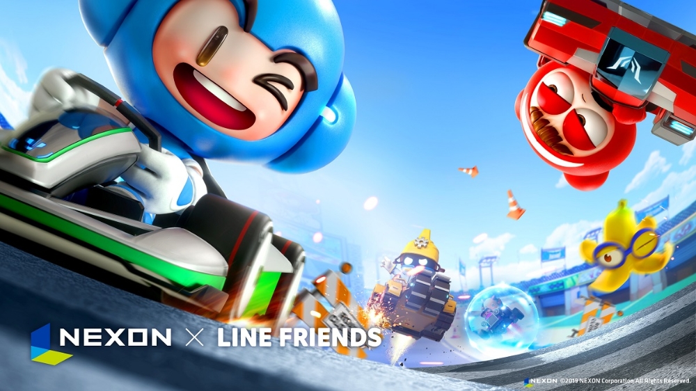 넥슨 카트라이더 러쉬플러스와 라인프렌즈의 협업 홍보물/사진=넥슨