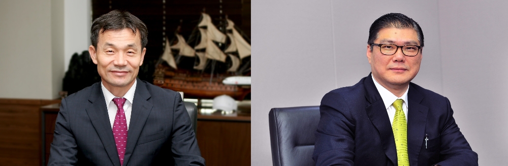 이중무 애큐온캐피탈 대표(왼쪽), 이호근 애큐온저축은행 대표./사진=애큐온