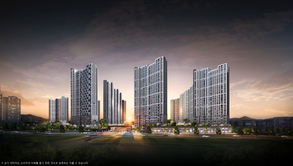 e편한세상 지제역 야경투시도