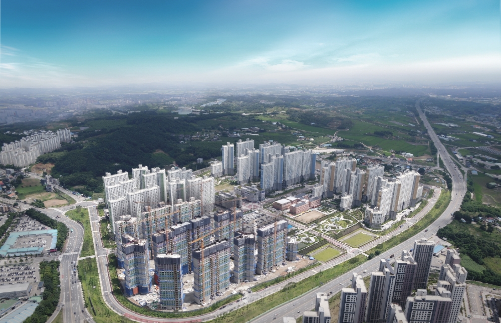 평택 지제역 동문굿모닝힐 맘시티 2차 항공사진 / 사진=동문건설