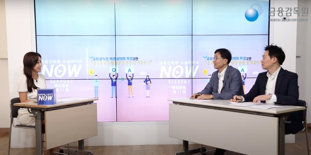 2019년에 실시한 온라인 채용설명회 방송 화면. /사진=금감원 유튜브