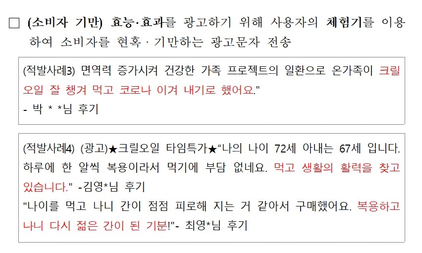 방송통신사무소가 식품, 화장품 허위 과장 광고를 한 6개 업체 및 판매자 21명을 적발했다./이미지=방통위