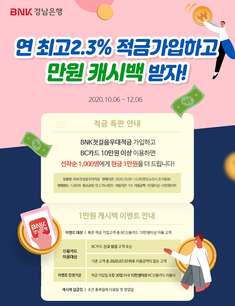 BNK경남은행이 ‘BNK첫걸음우대적금’을 한정 판매한다. /사진=BNK경남은행