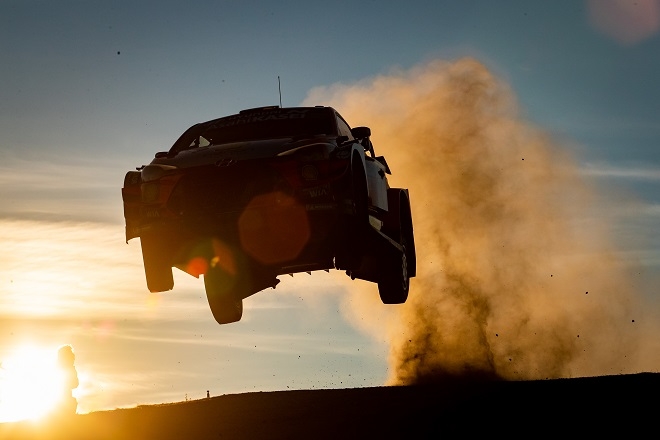 이탈리아 랠리에 출전 중인 현대차 'i20 쿠페 WRC' 경주차. 제공=현대차.