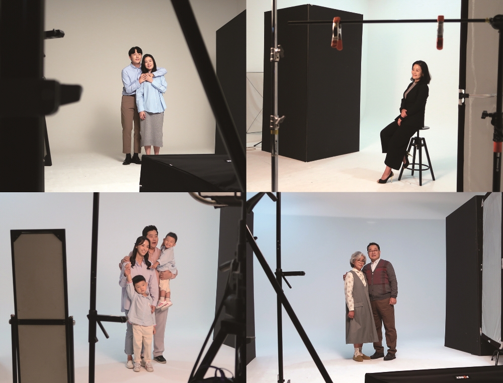 양평다문지구 일반인 홍보모델 스튜디오 광고 촬영모습 / 사진=반도건설