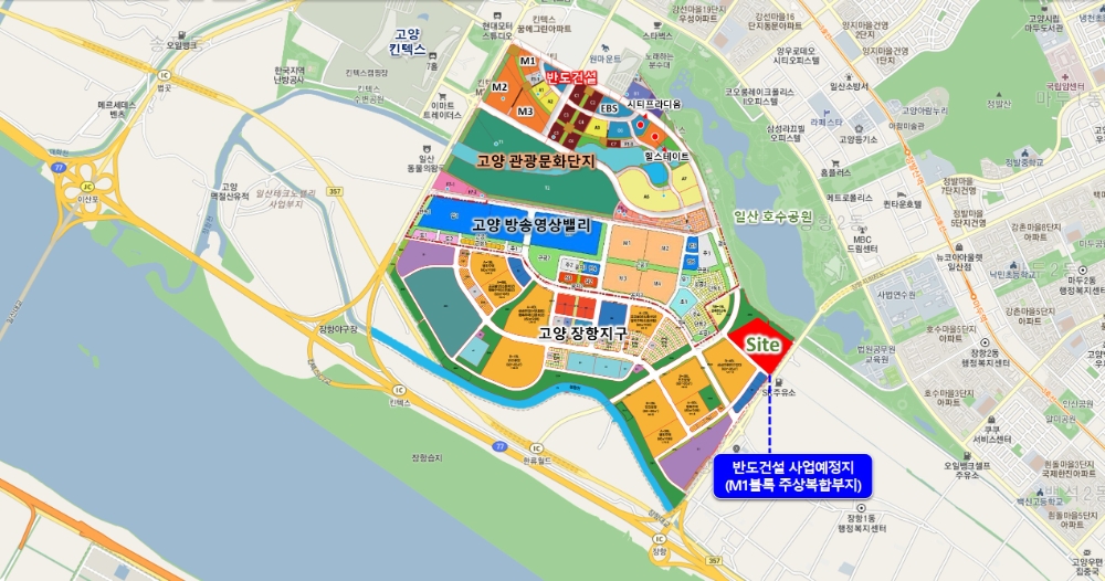 반도건설 사업 예정지 '고양 장항지구' 위치도 / 사진=반도건설
