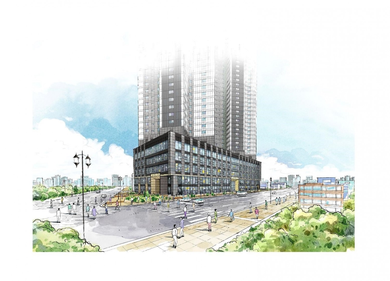 동성로 SK리더스뷰 애비뉴 일러스트 투시도