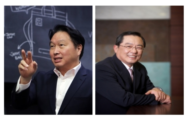 대한상의 차기 회장으로 거론되는 최태원 SK그룹 회장(사진 왼쪽)과 구자열 LS그룹 회장(사진 오른쪽).