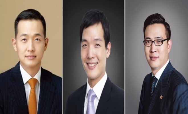김동관 한화솔루션 전략부문 사장(사진 왼쪽), 김동원 한화생명 전무(사진 가운데), 김동선 한화에너지 상무보(사진 오른쪽).