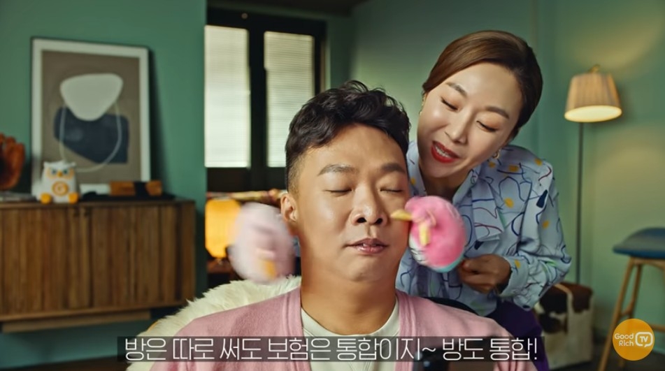 박준형, 김지혜 부부의 굿리치 광고/사진=굿리치 유튜브 영상 편집