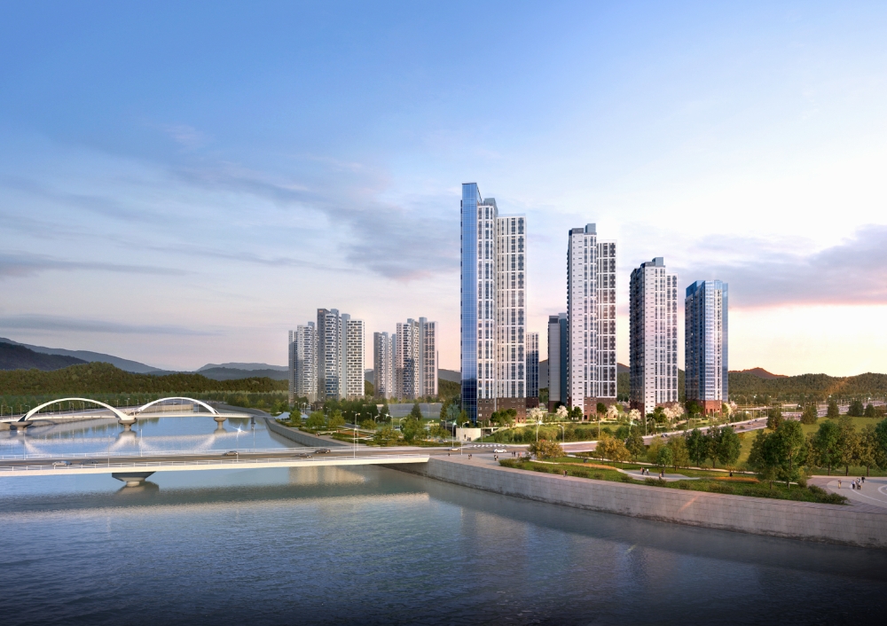 e편한세상 거제 유로스카이 수변투시도. / 사진제공 =DL이앤씨