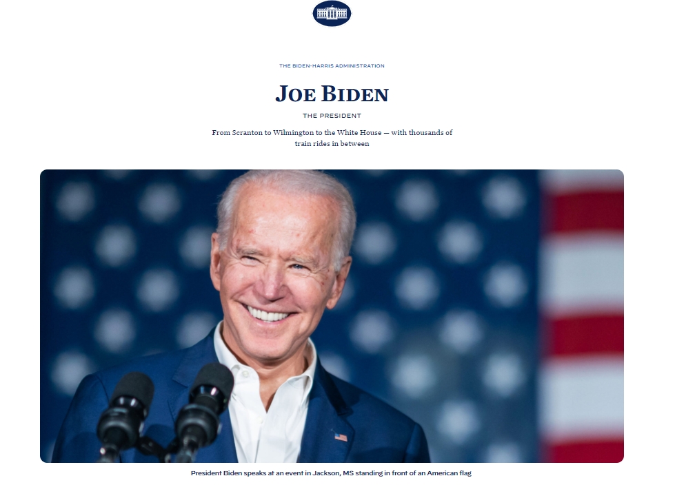 조 바이든 제46대 미국 대통령 / 사진출처= 미국 백악관(whitehouse) 홈페이지 갈무리(2021.01.21)