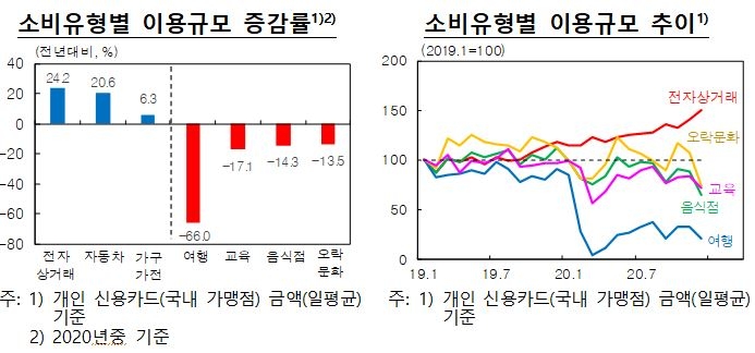 지난해 카드 이용규모 증가세 0.6%로 크게 둔화...2019년 5.8% - 한은