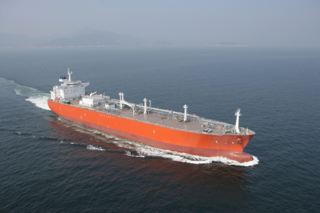 대우조선해양은 유럽지역 선주로부터 91,000㎥ 규모의 초대형LPG운반선(VLGC : Very Large Gas Carrier) 3척을 약 2,650억원에 수주했다. 사진=대우조선해양.