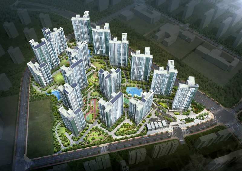 검단신도시 푸르지오 더 베뉴 조감도