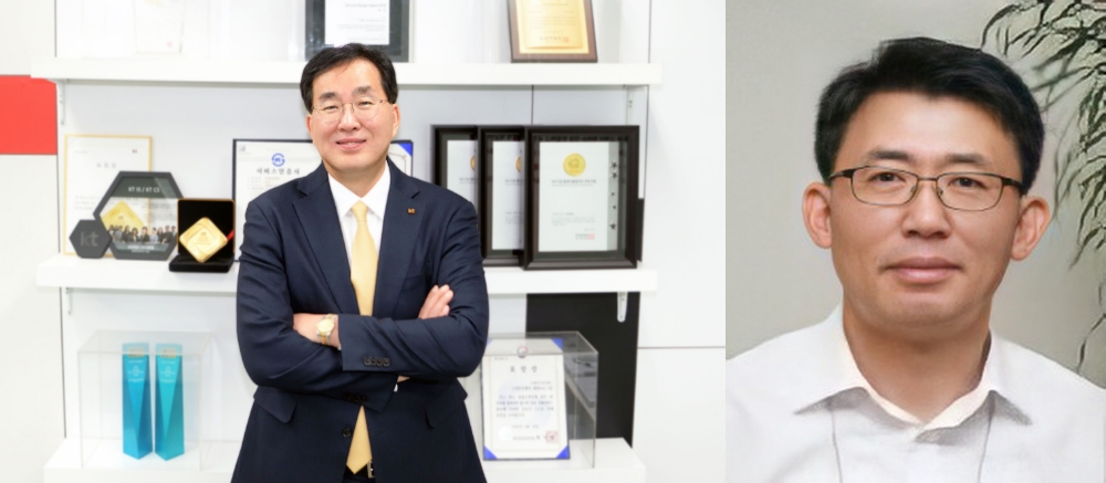 윤경근 KT IS 신임 대표이사(왼쪽)와 박경원 KT CS 신임 대표이사(오른쪽). 사진=KT