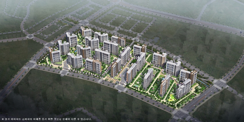 화성 태안3지구 우미린 센트포레 조감도