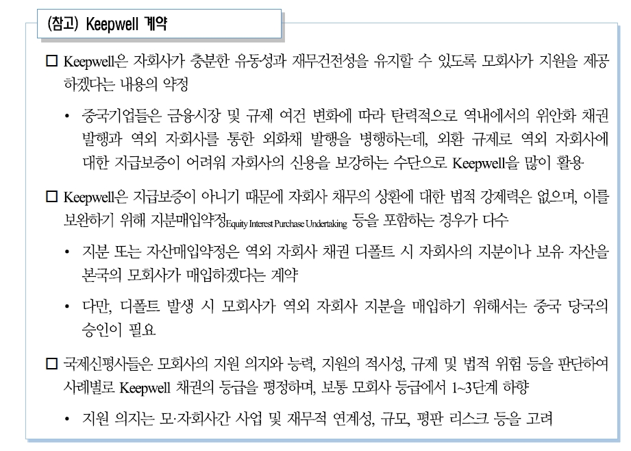 中정부, 부실 국유기업 구조조정 의지…역내외 채권시장 불안 반복될 것 - 국금센터