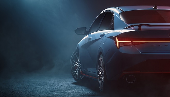 현대차 아반떼N 티저 공개…곡선에 담은 역동성