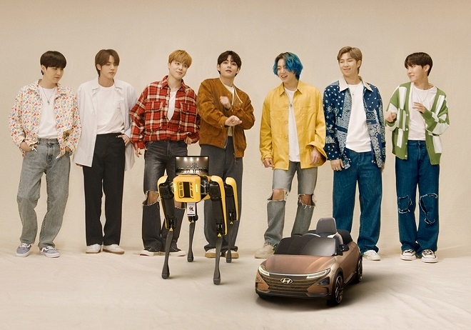 현대차, 방탄소년단 따라 춤추는 로봇 영상 공개