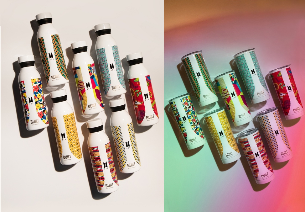 (왼쪽부터) BTS, 빌트 콜라보 보틀, 텀블러/사진제공=11번가